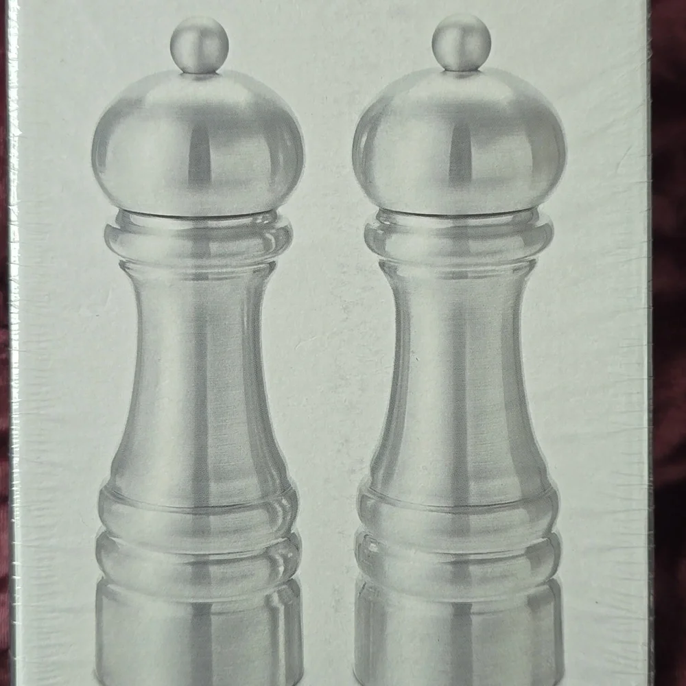 Williams Sonoma Gold & Silver Salt & Pepper Shakers, Brass & Silver, $249.95US